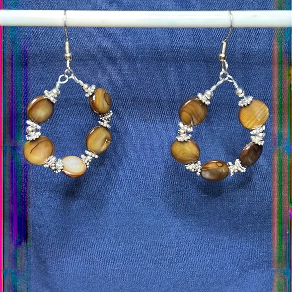 22123 Tiger Eye Earrings - Picture 1 of 4